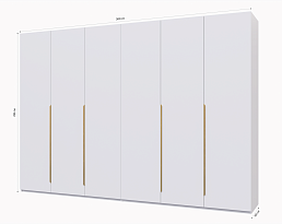 Изображение товара Пакс Альхейм 16 white (gold) ИКЕА (IKEA) на сайте delmard.ru