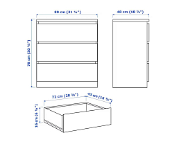 Изображение товара Мальм 17 brown ИКЕА (IKEA) на сайте delmard.ru