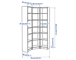 Изображение товара Билли 130 white угловой ИКЕА (IKEA) на сайте delmard.ru